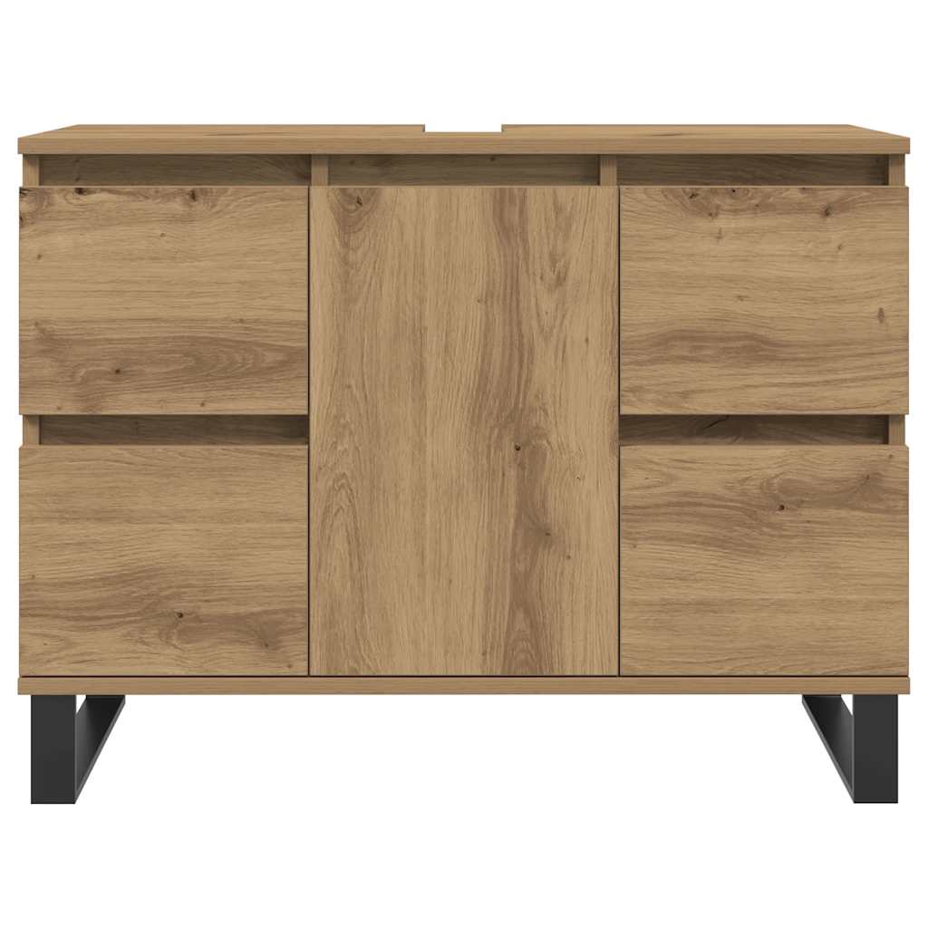 Bathroom Sink Cabinet Artisan Oak 80x33x60 cm Engineered Wood