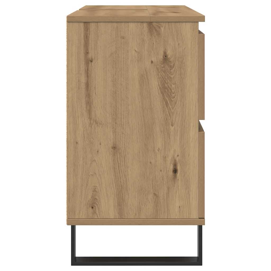 Bathroom Sink Cabinet Artisan Oak 80x33x60 cm Engineered Wood