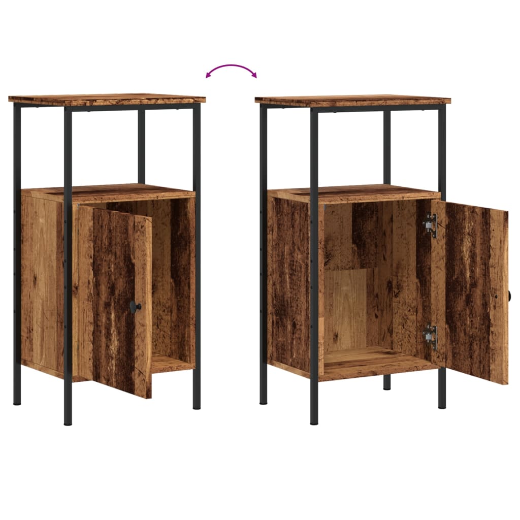 Bedside Cabinet Old Wood 41x31x80 cm Engineered Wood
