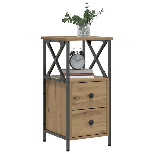 Bedside Cabinets 2 pcs Artisan Oak 34x35,5x70 cm Engineered Wood