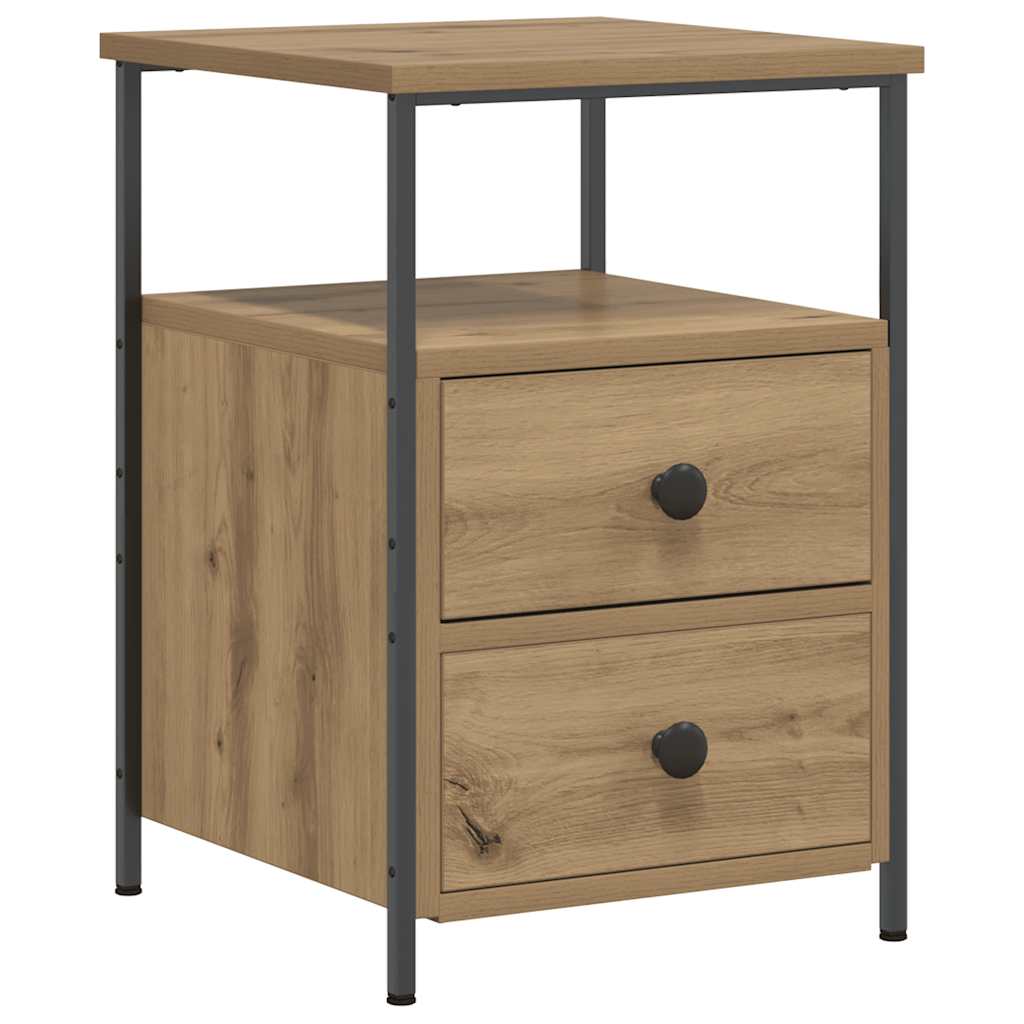 Bedside Cabinets 2 pcs Artisan Oak 34x35.5x50 cm Engineered Wood