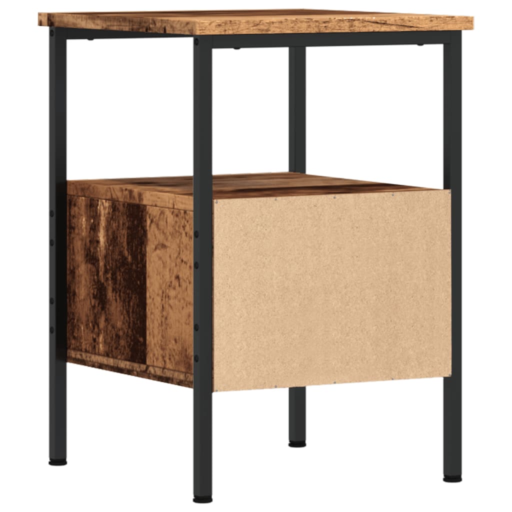 vidaXL Bedside Cabinet Old Wood 34x36x50 cm Engineered Wood