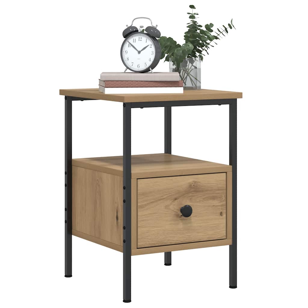 Bedside Cabinet Artisan Oak 34x36x50 cm Engineered Wood