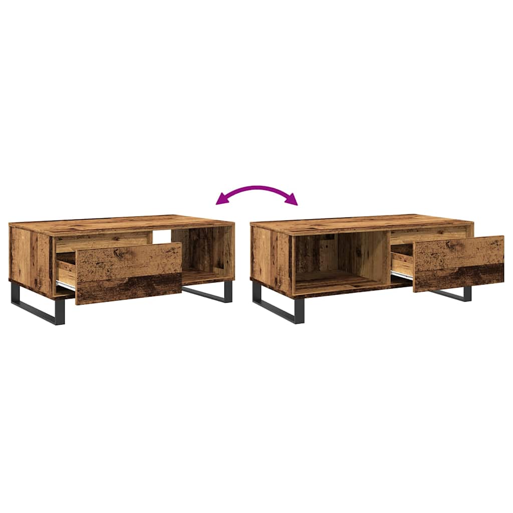 Coffee Table Old Wood 90x50x36,5 cm Engineered Wood