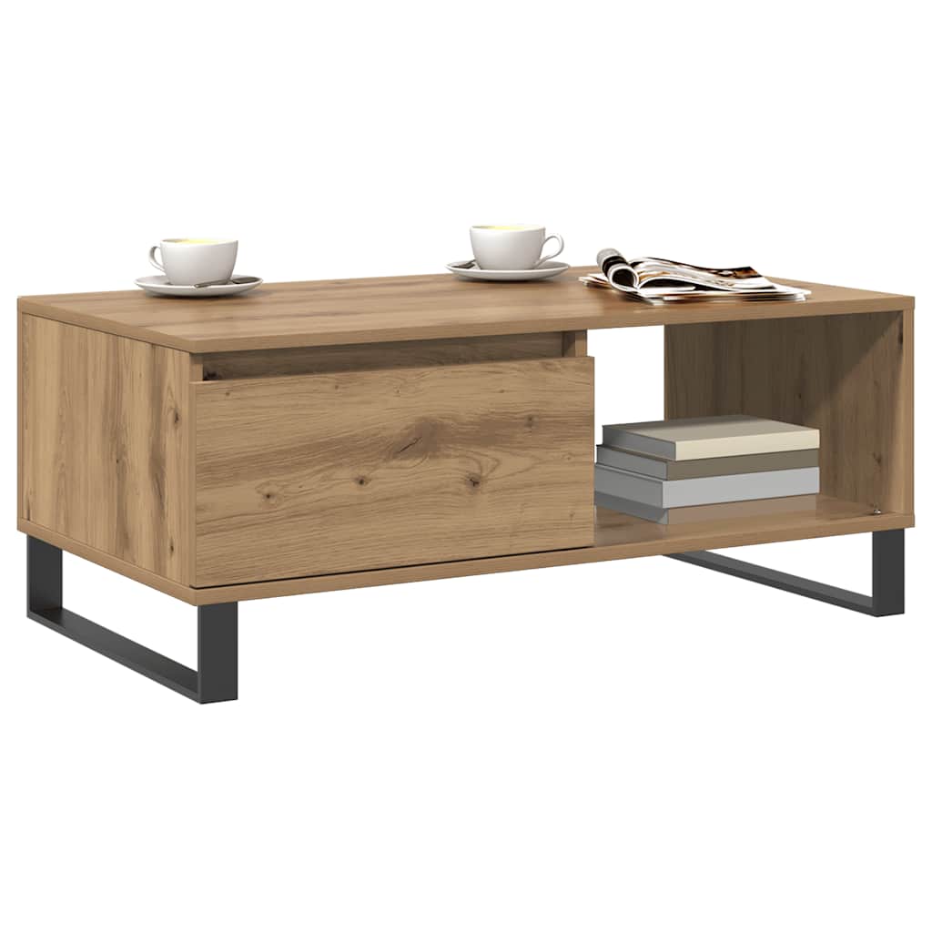 Coffee Table Artisan Oak 90x50x36.5 cm Engineered Wood