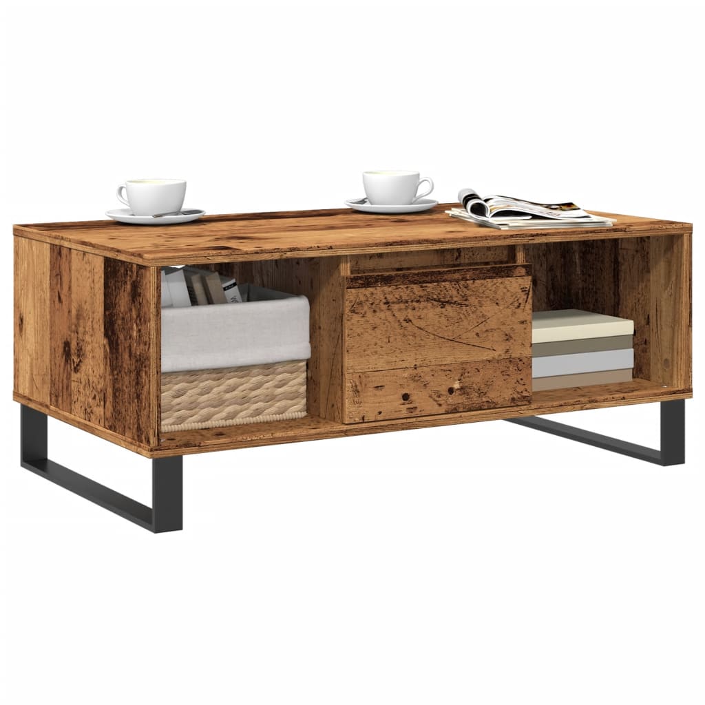 Coffee Table Old Wood 90x50x36,5 cm Engineered Wood