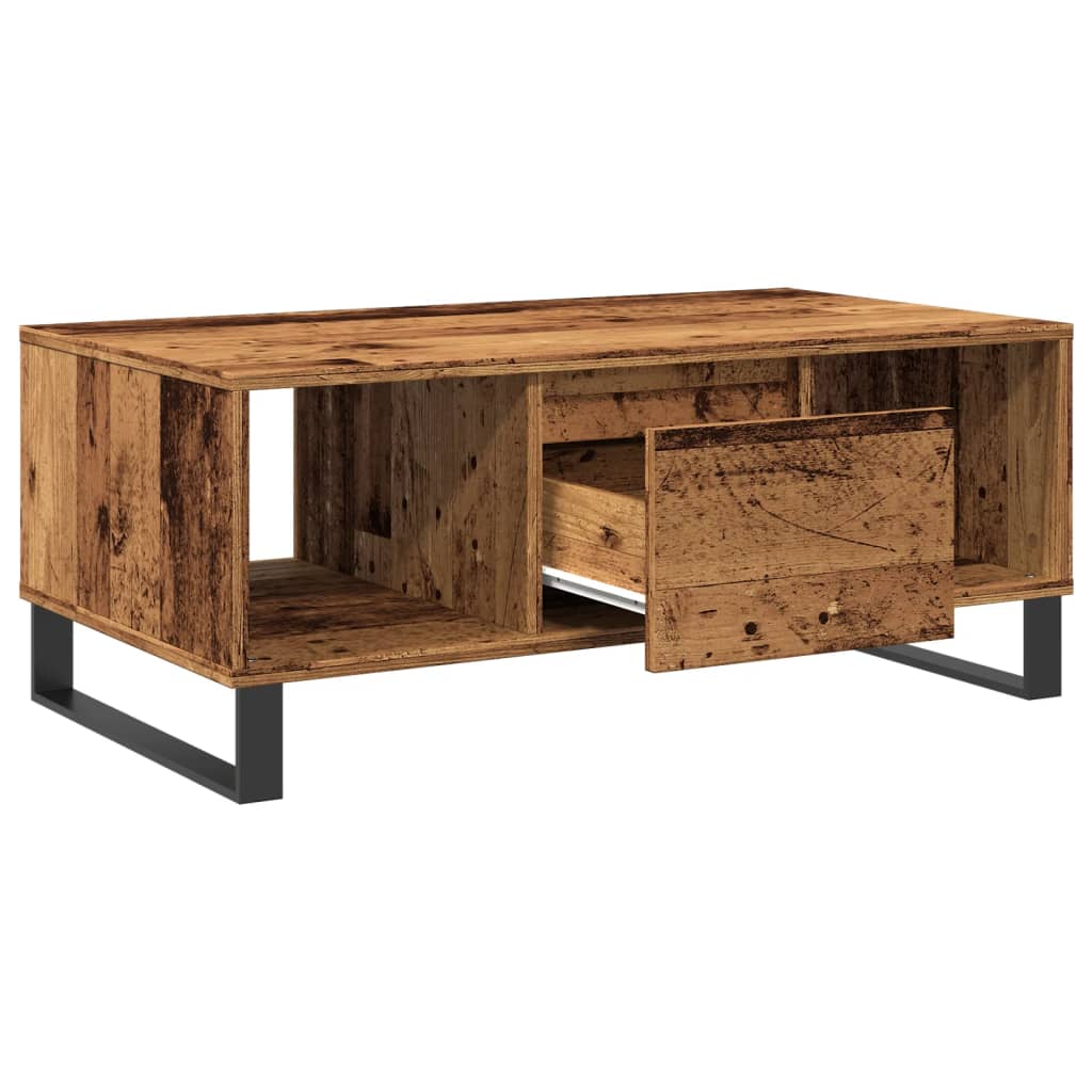 Coffee Table Old Wood 90x50x36,5 cm Engineered Wood