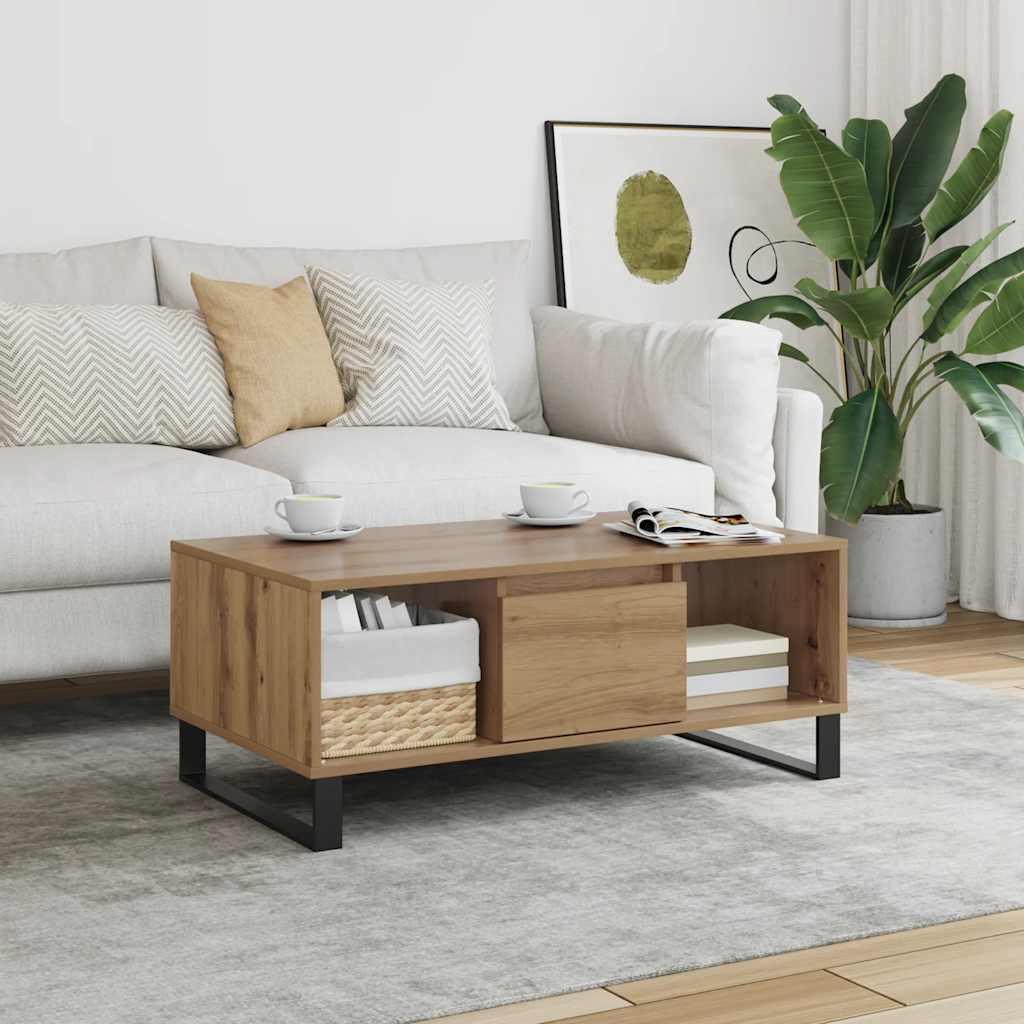 Coffee Table Artisan Oak 90x50x36,5 cm Engineered Wood