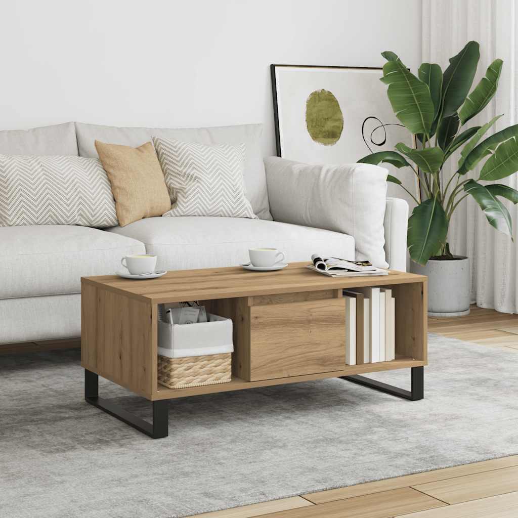 Coffee Table Artisan Oak 90x50x36,5 cm Engineered Wood