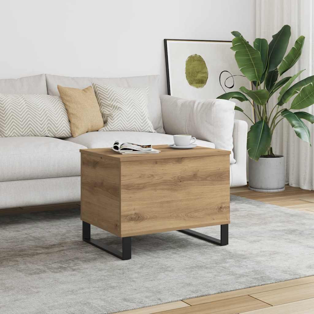 Coffee Table Artisan Oak 60x44,5x45 cm Engineered Wood