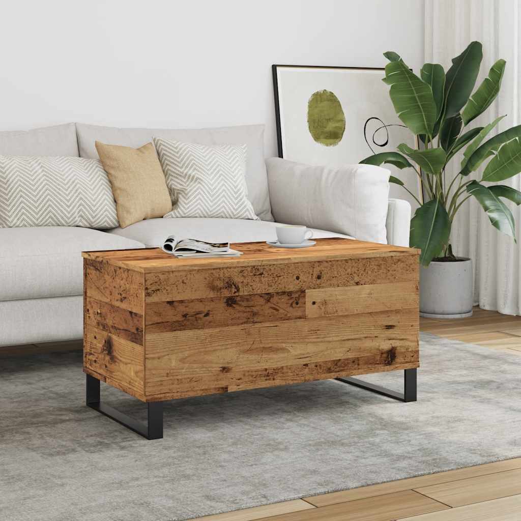 Coffee Table Old Wood 90x44,5x45 cm Engineered Wood