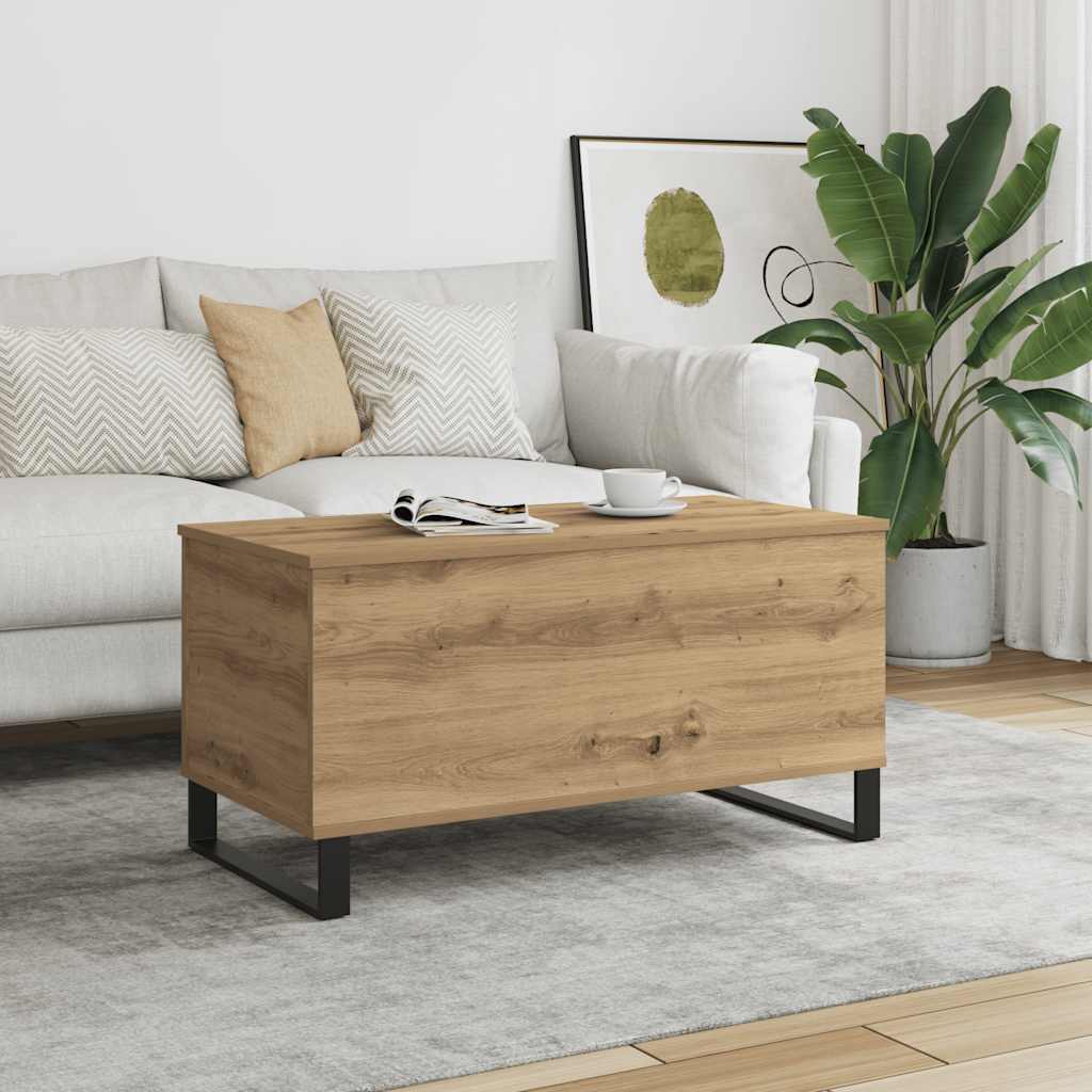 Coffee Table Artisan Oak 90x44,5x45 cm Engineered Wood
