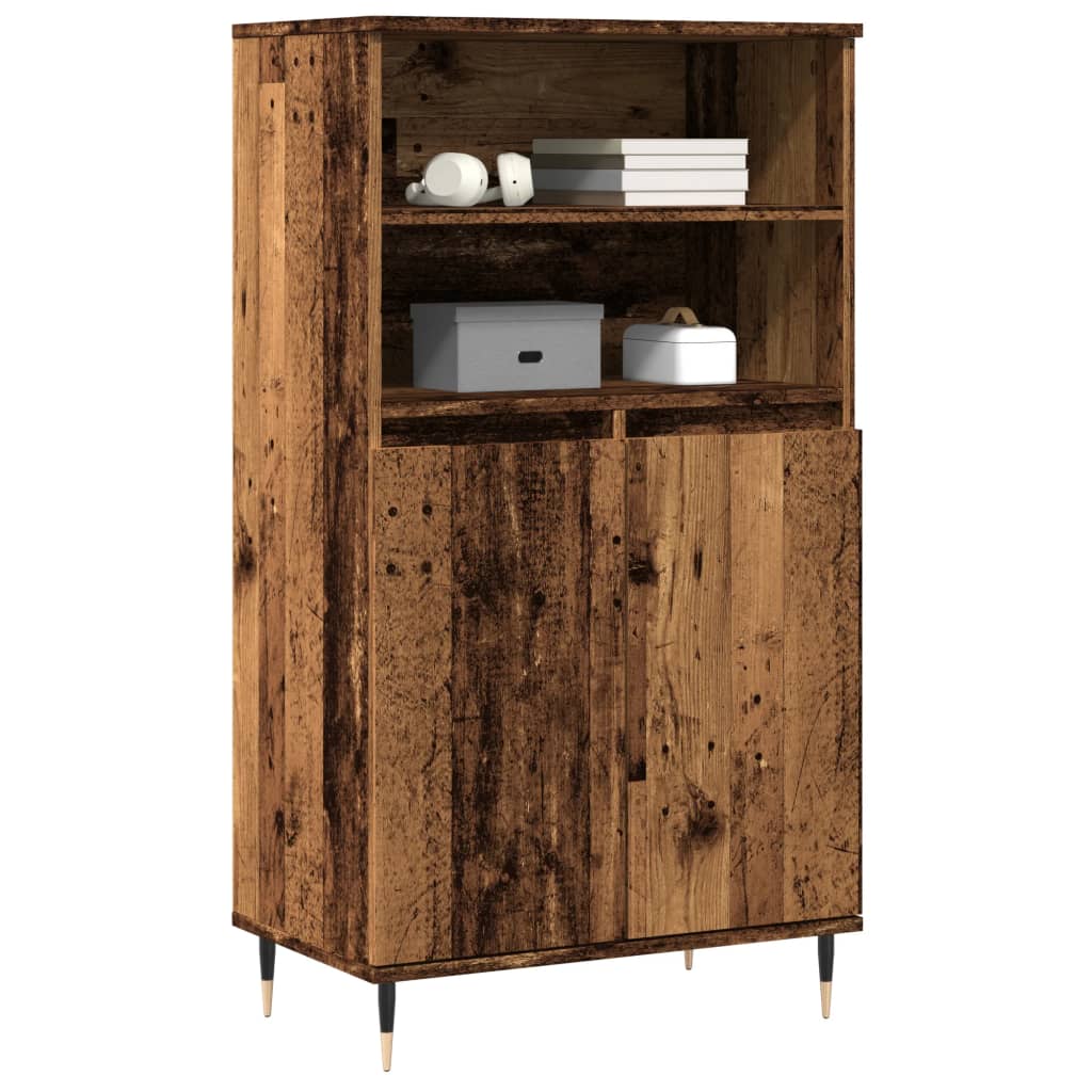 Highboard Old Wood 60x36x110 cm Engineered Wood