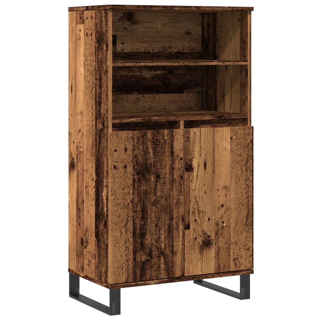 Highboard Old Wood 60x36x110 cm Engineered Wood