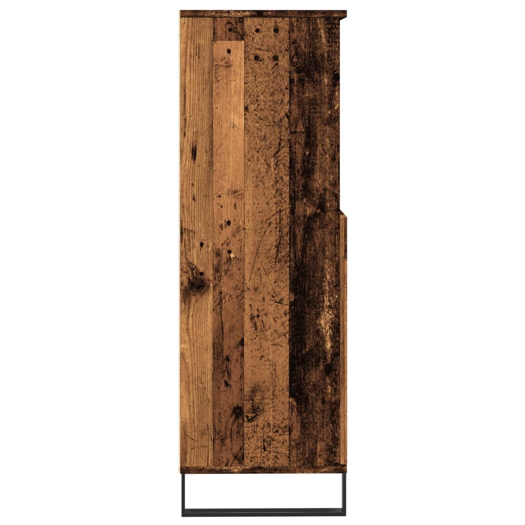 Highboard Old Wood 60x36x110 cm Engineered Wood