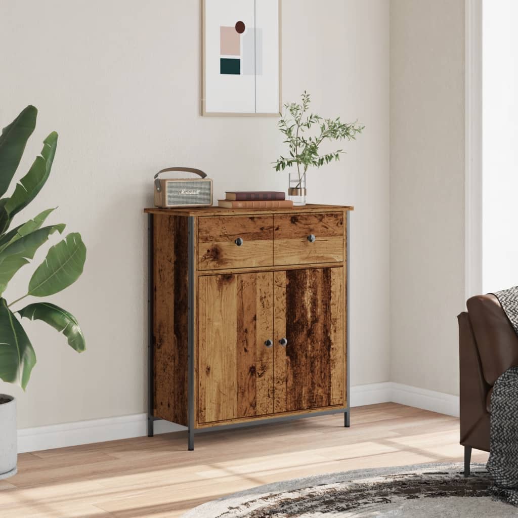 Sideboard Old Wood 70x30x80 cm Engineered Wood