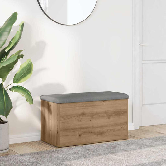 vidaXL Storage Bench Artisan Oak 82x42x45 cm Engineered Wood