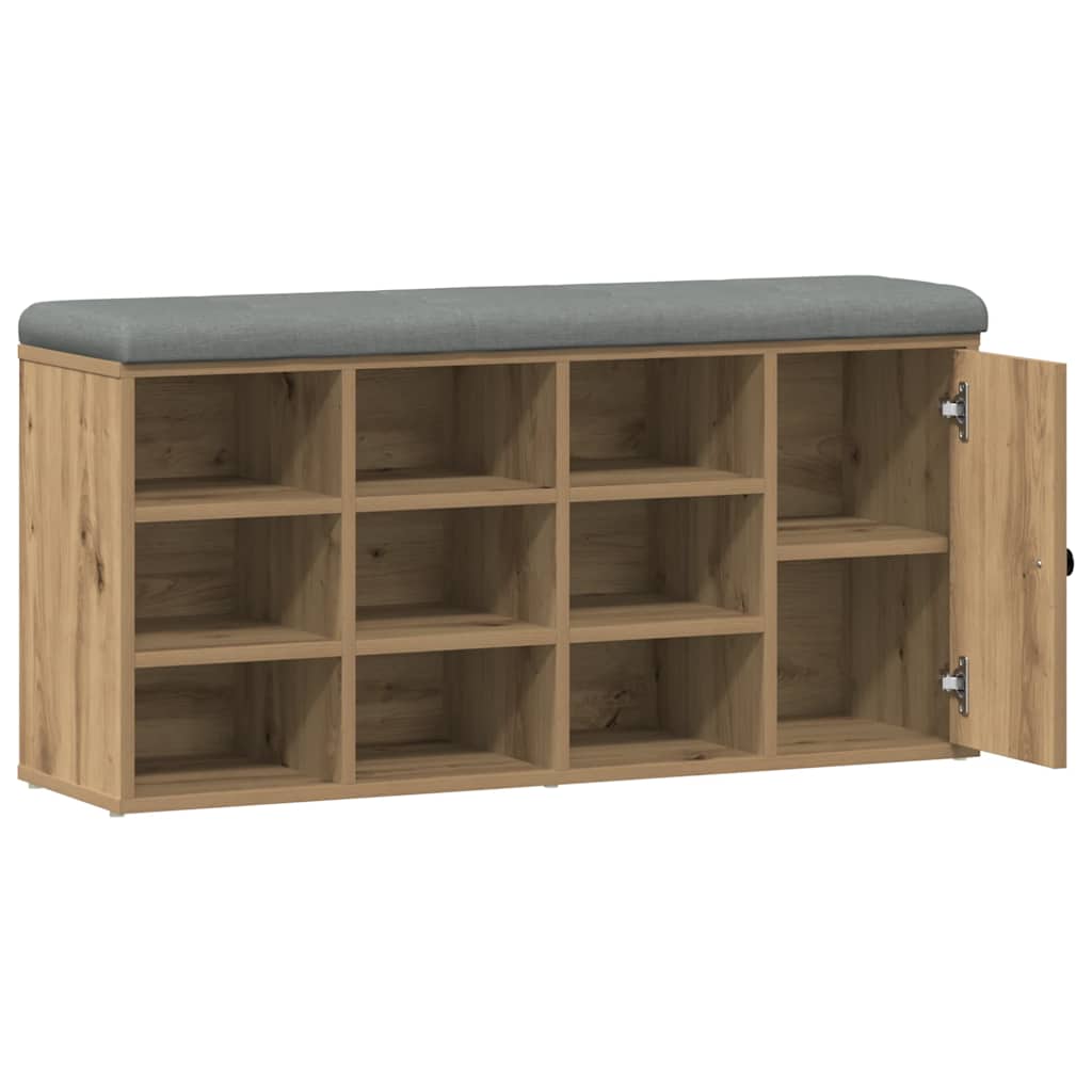 Shoe Bench Artisan Oak 102x32x50 cm Engineered Wood