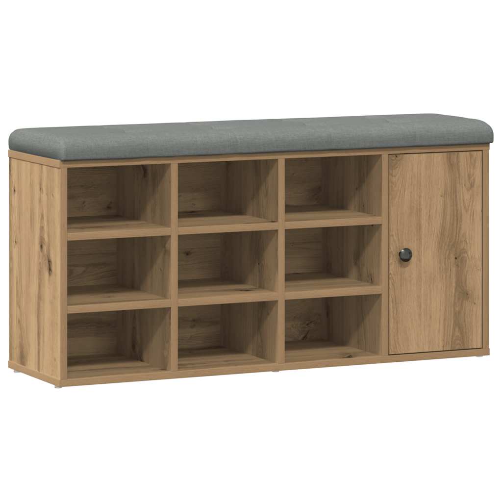 Shoe Bench Artisan Oak 102x32x50 cm Engineered Wood