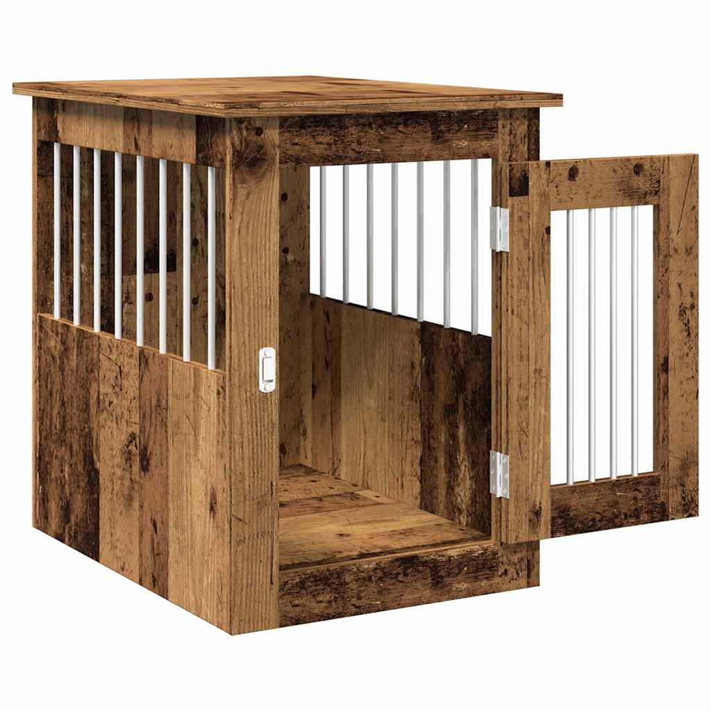 vidaXL Dog Crate Furniture Old Wood 45x62x59 cm Engineered Wood