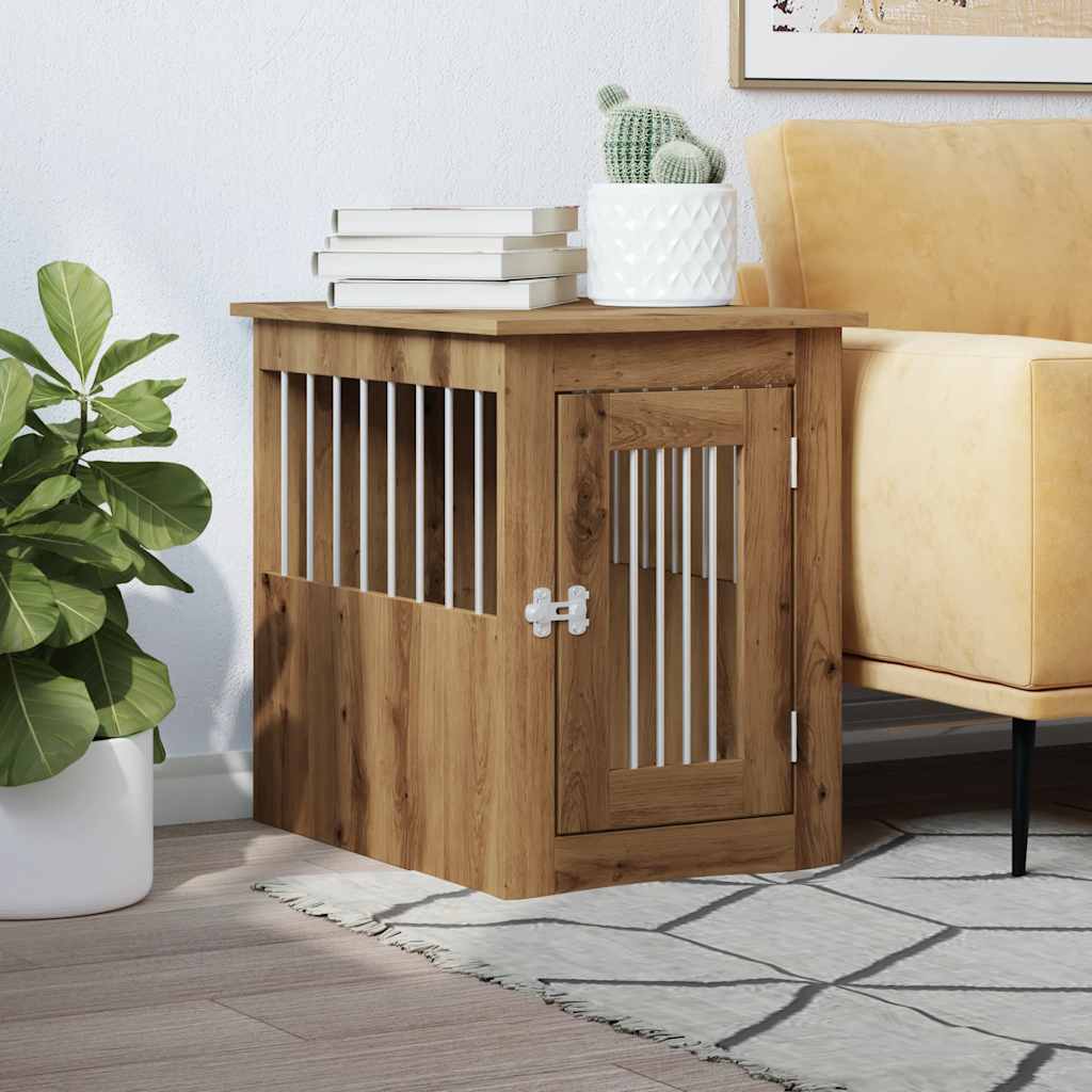 vidaXL Dog Crate Furniture Artisan Oak 45x62x59 cm Engineered Wood