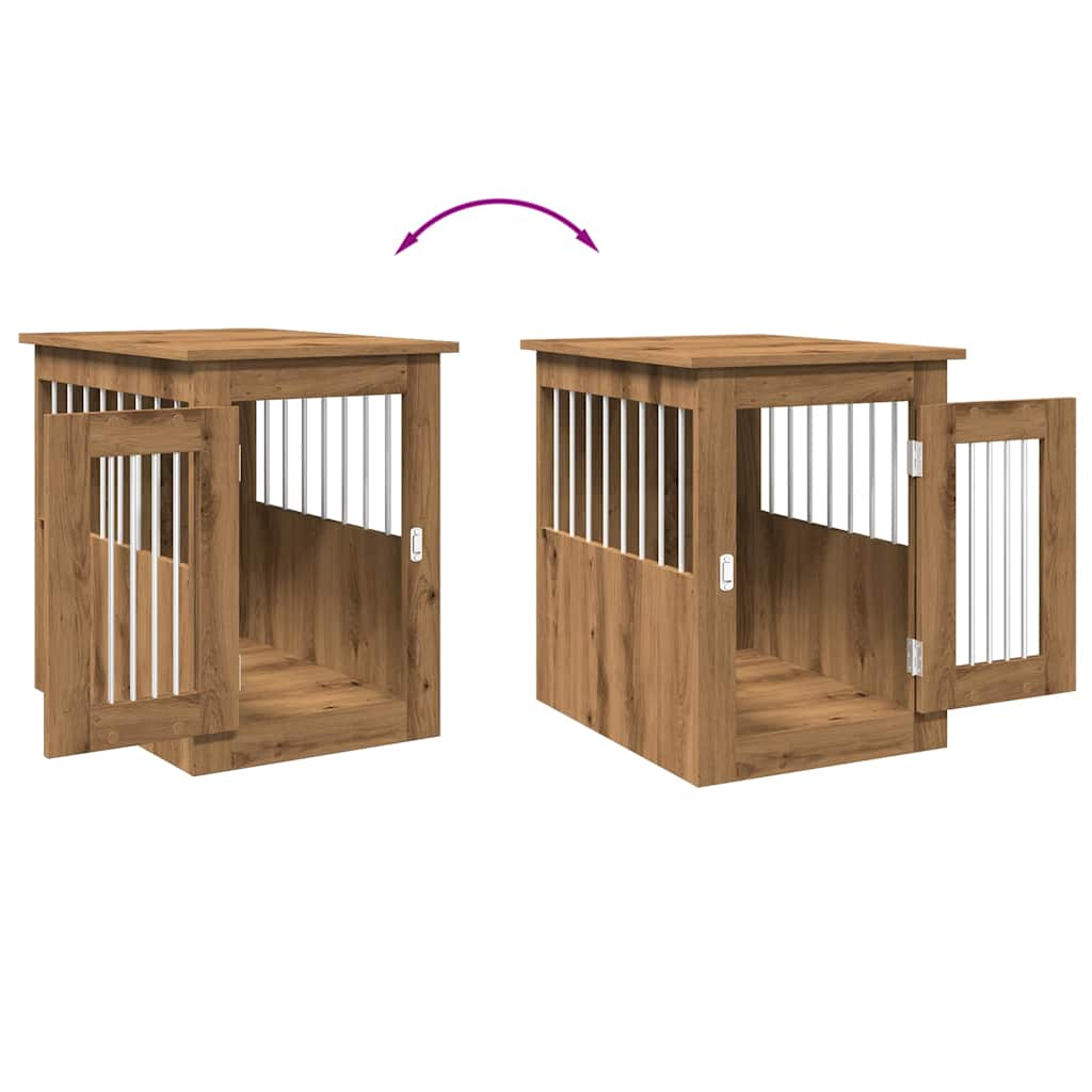 vidaXL Dog Crate Furniture Artisan Oak 45x62x59 cm Engineered Wood