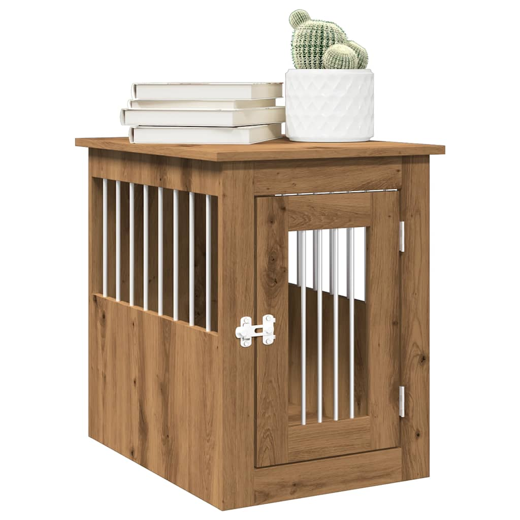 vidaXL Dog Crate Furniture Artisan Oak 45x62x59 cm Engineered Wood