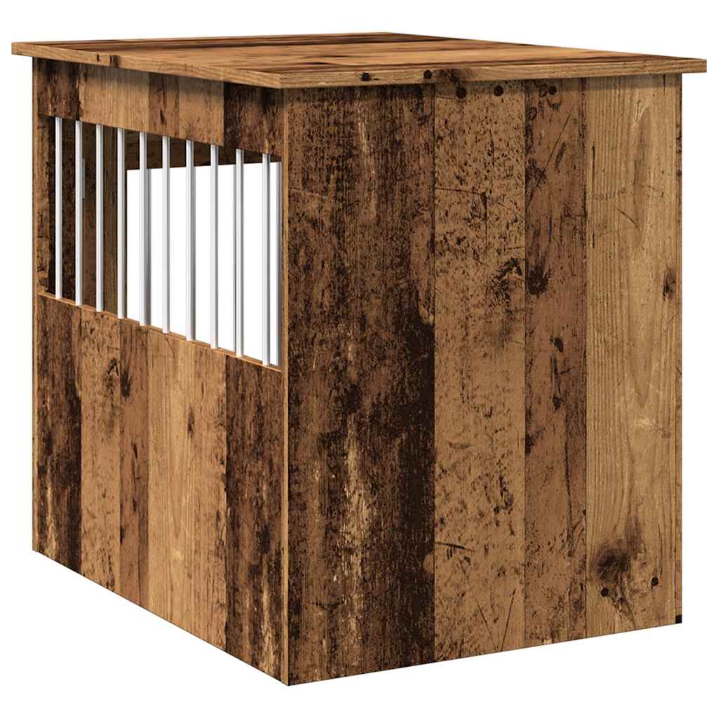 vidaXL Dog Crate Furniture Old Wood 55x75x65 cm Engineered Wood