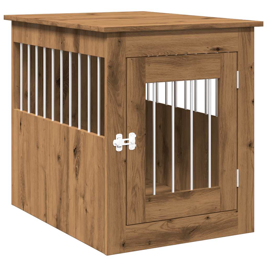 vidaXL Dog Crate Furniture Artisan Oak 55x75x65 cm Engineered Wood