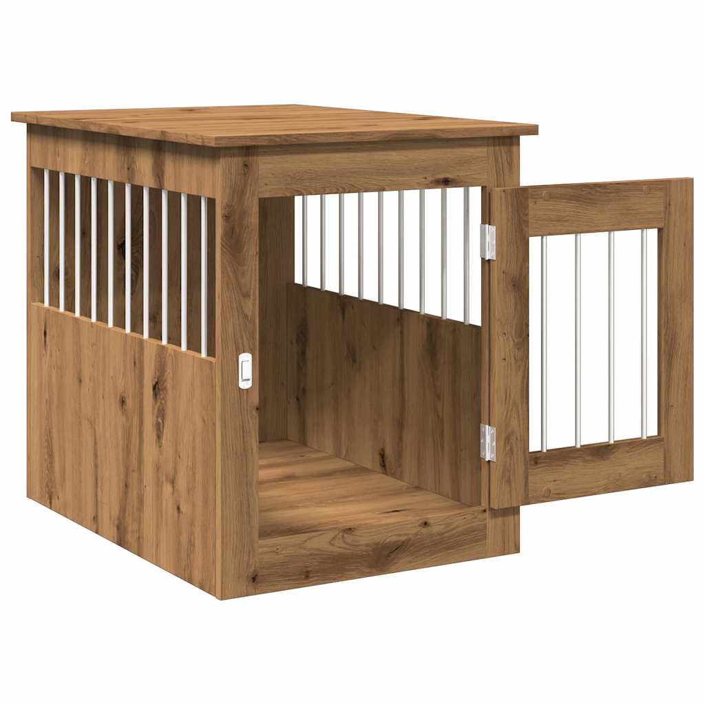 vidaXL Dog Crate Furniture Artisan Oak 55x75x65 cm Engineered Wood