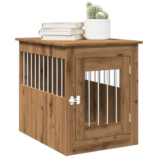 vidaXL Dog Crate Furniture Artisan Oak 55x75x65 cm Engineered Wood