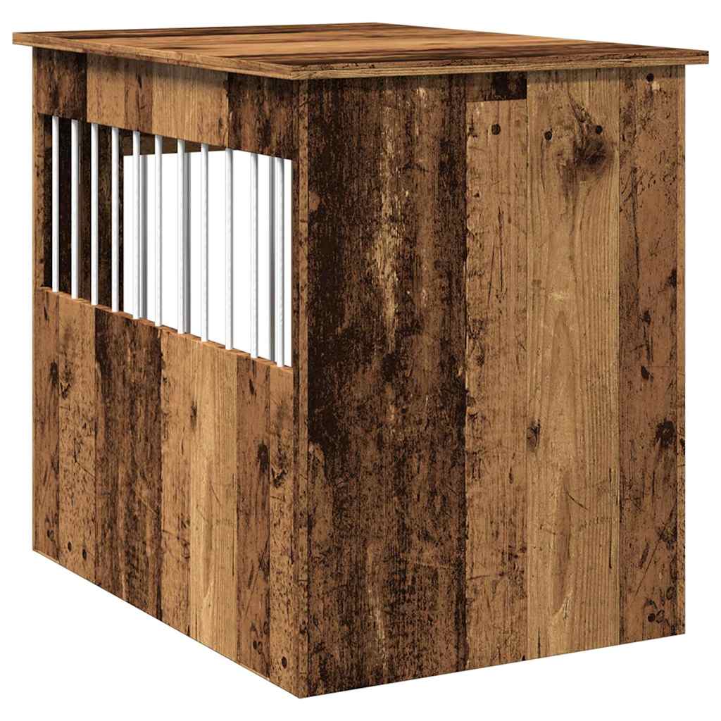 vidaXL Dog Crate Furniture Old Wood 55x80x68 cm Engineered Wood