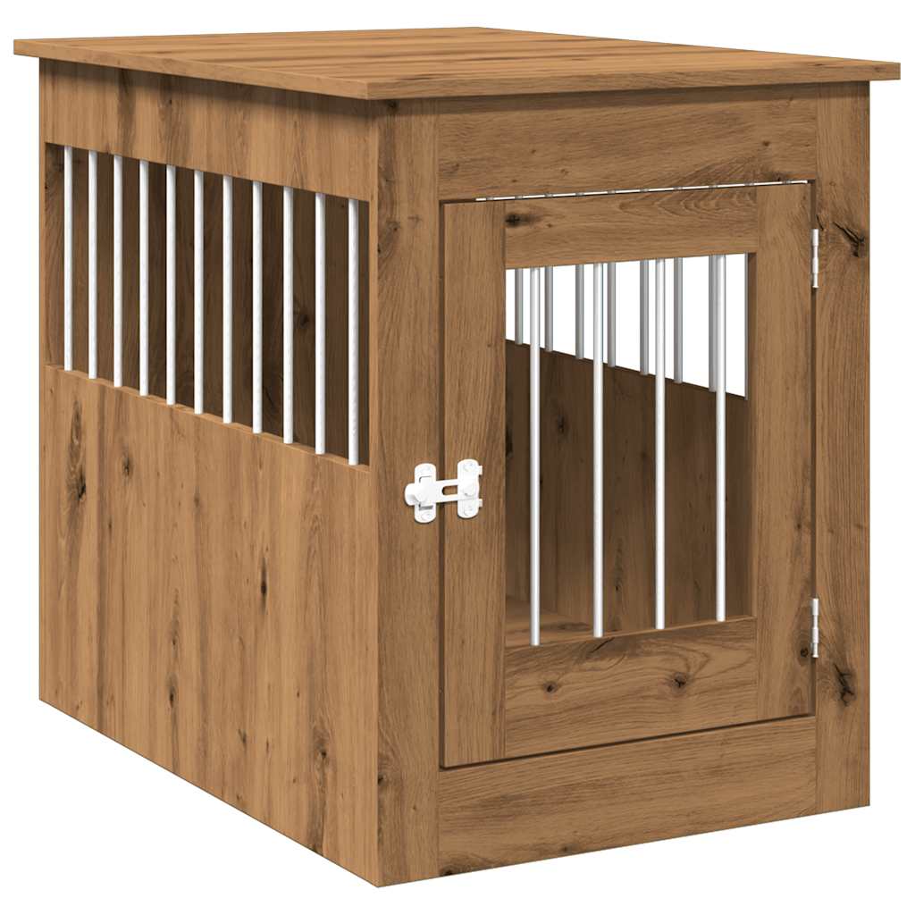 vidaXL Dog Crate Furniture Artisan Oak 55x80x68 cm Engineered Wood