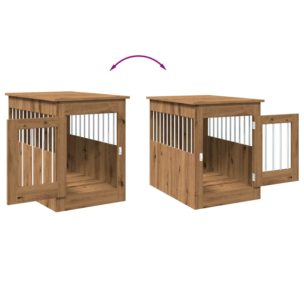 vidaXL Dog Crate Furniture Artisan Oak 55x80x68 cm Engineered Wood