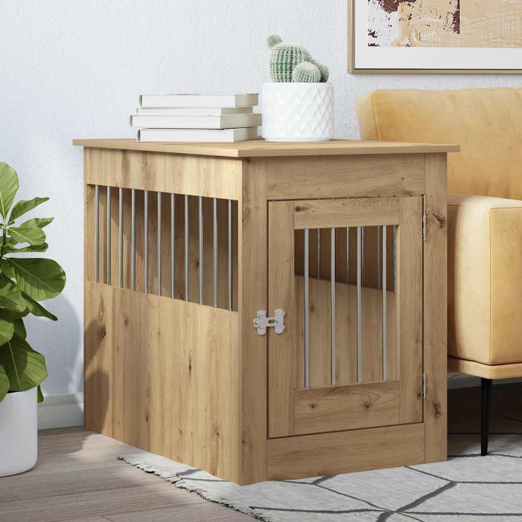 Dog Crate Furniture Artisan Oak 55x80x68 cm Engineered Wood