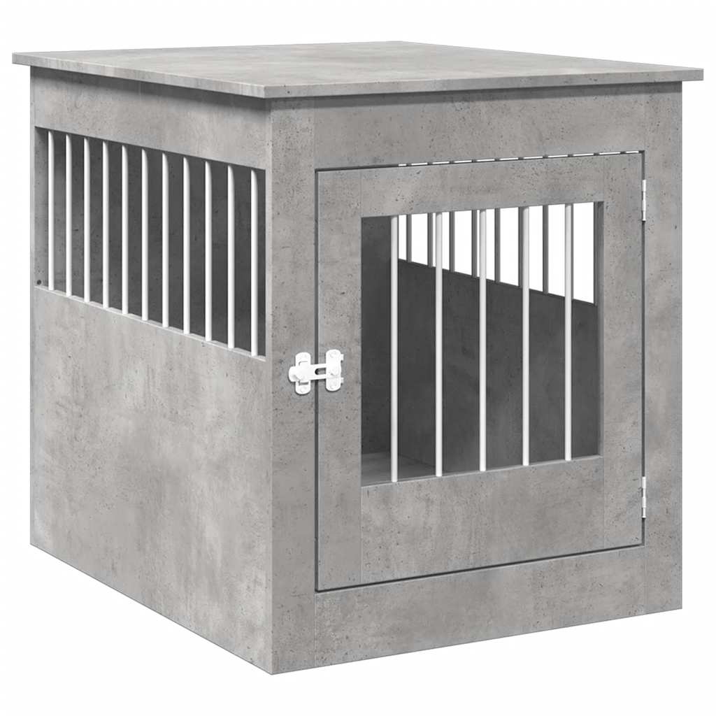 vidaXL Dog Crate Furniture Concrete Grey 64.5x80x71 cm Engineered Wood