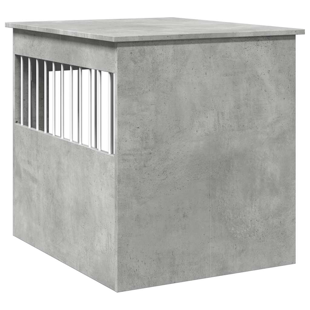 vidaXL Dog Crate Furniture Concrete Grey 64.5x80x71 cm Engineered Wood