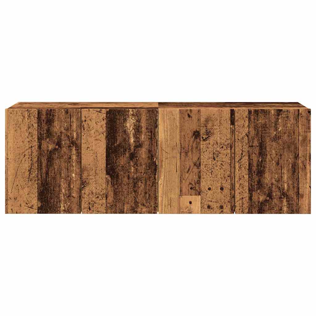 2 Piece Wall-mounted TV Cabinet Set Old Wood 60x30x41 cm