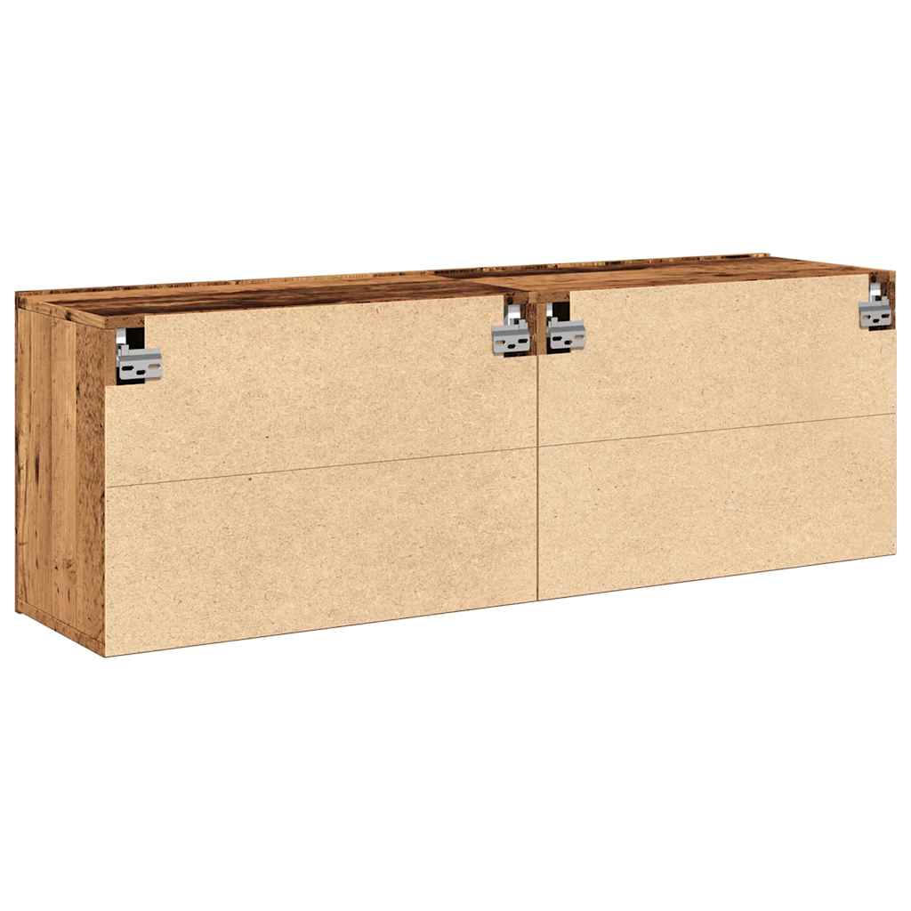 2 Piece Wall-mounted TV Cabinet Set Old Wood 60x30x41 cm