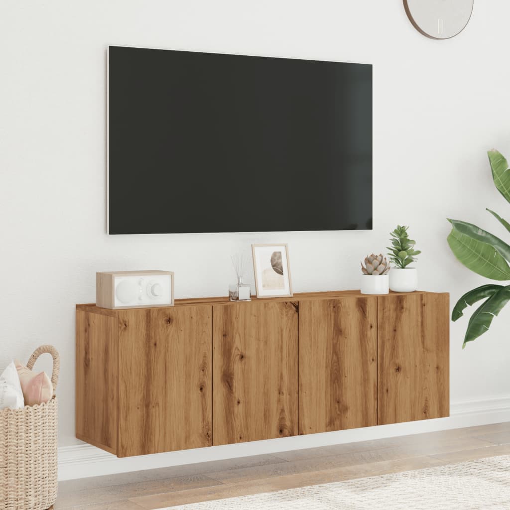 vidaXL TV Cabinets Wall-mounted 2 pcs Artisian Oak 60x30x41 cm