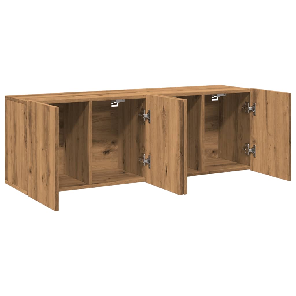 vidaXL TV Cabinets Wall-mounted 2 pcs Artisian Oak 60x30x41 cm