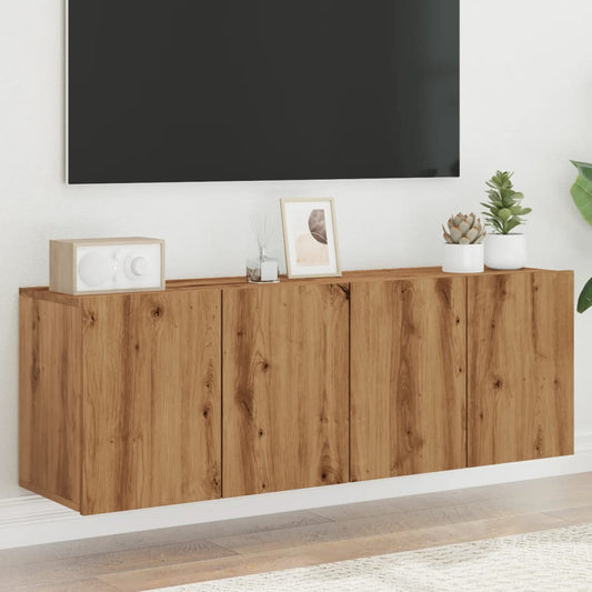 vidaXL TV Cabinets Wall-mounted 2 pcs Artisian Oak 60x30x41 cm