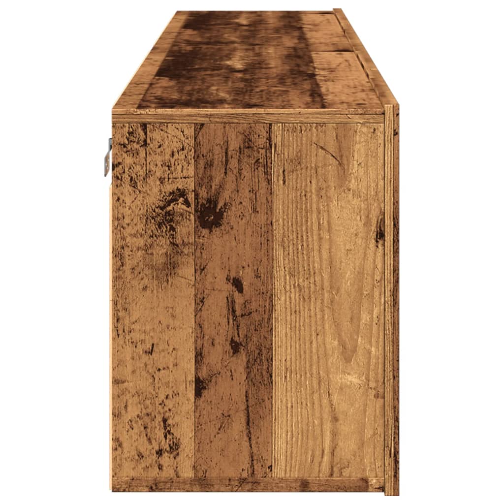 2 Piece Wall-mounted TV Cabinet Set Old Wood 80x30x41 cm