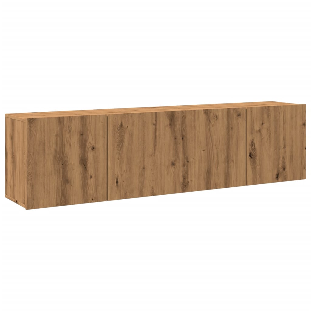 vidaXL TV Cabinets Wall-mounted 2 pcs Artisian Oak 80x30x41 cm