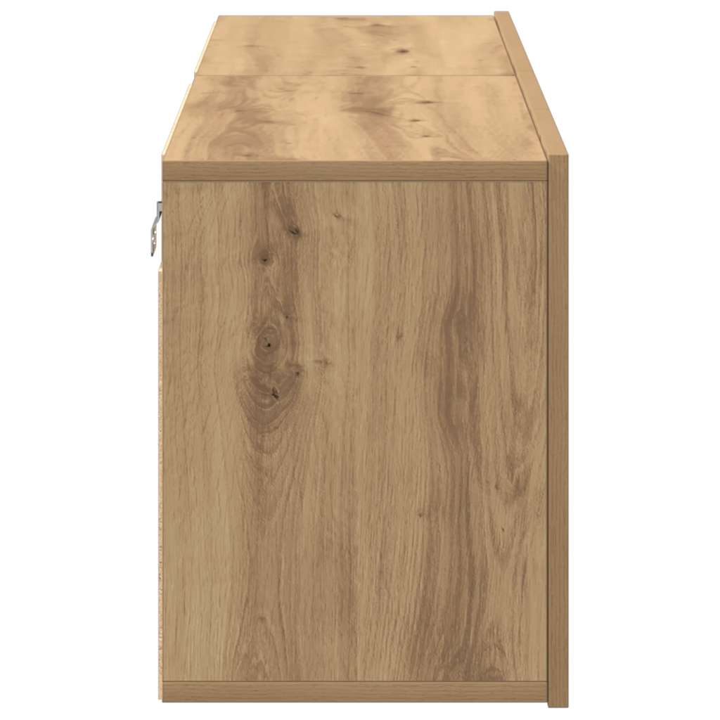 2 Piece Wall-mounted TV Cabinet Set Artisian Oak 80x30x41 cm