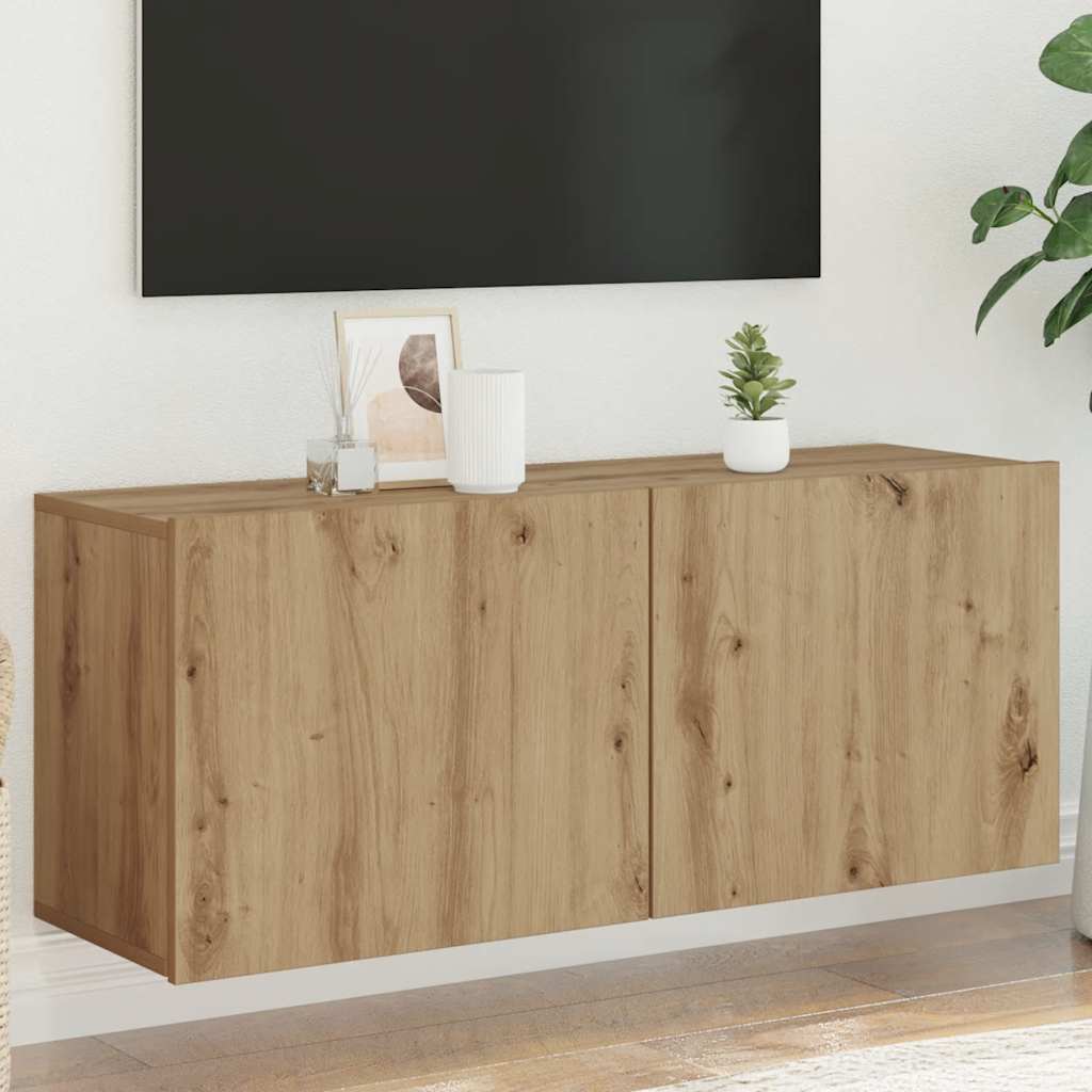 TV Cabinet Wall-mounted Artisan Oak 100x30x41 cm
