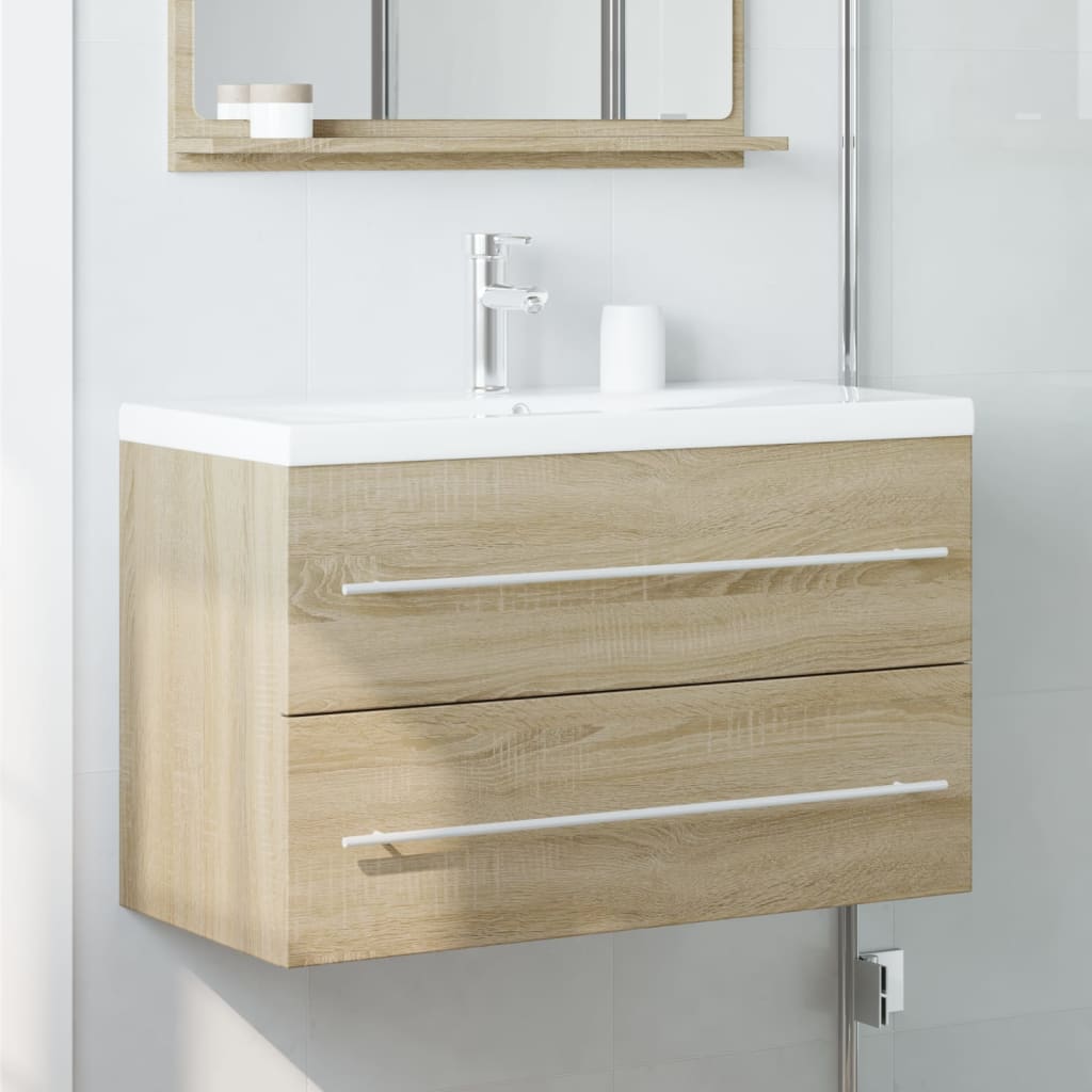 Sink Cabinet Old Wood 80x38,5x48 cm Engineered Wood