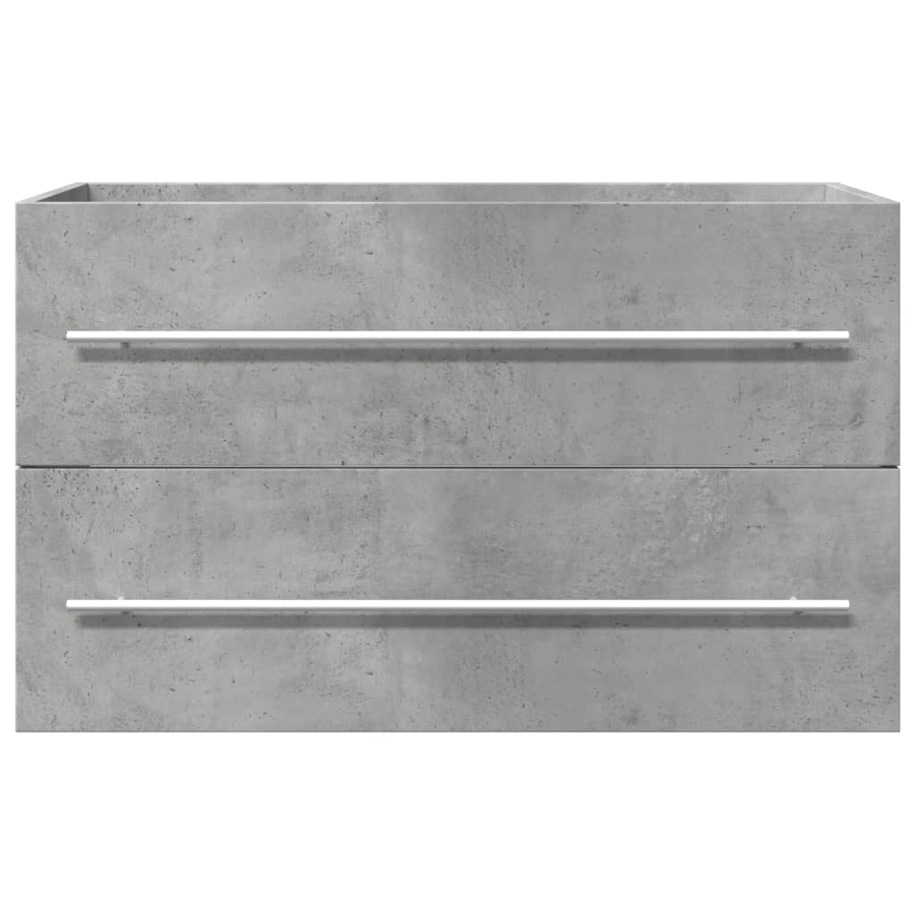 Sink Cabinet Concrete Grey 80x38,5x48 cm Engineered Wood