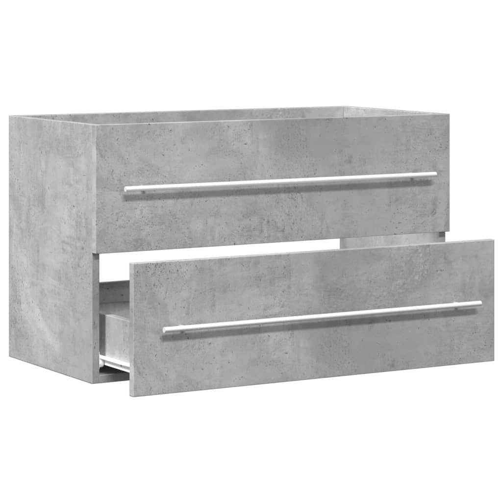 Sink Cabinet Concrete Grey 80x38,5x48 cm Engineered Wood