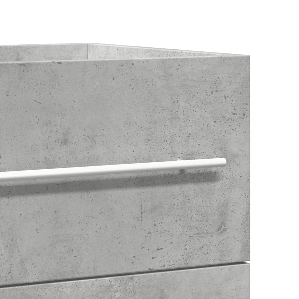 Sink Cabinet Concrete Grey 80x38,5x48 cm Engineered Wood